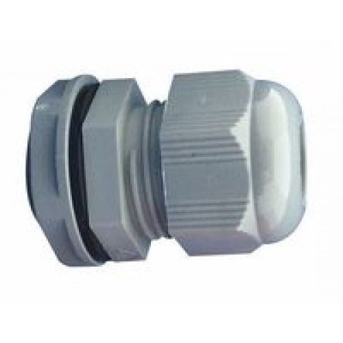 M20 NYLON CABLE GLAND WITH LOCK NUT GREY PACK OF 10