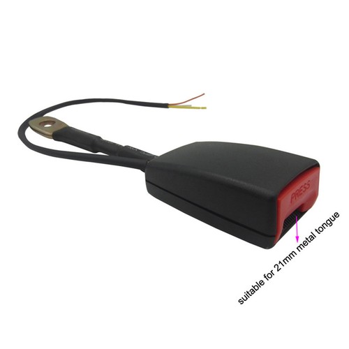 Universal 7//8/" Car Front Sear Safety Belt Buckle With Wire Socket Plug Connector