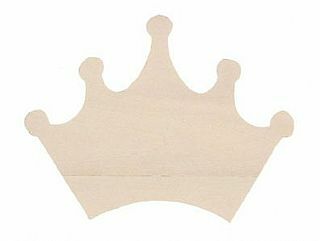 Forma de corona de madera plana de 11 Cm Para DecorarFormas De Madera Para Artesanías