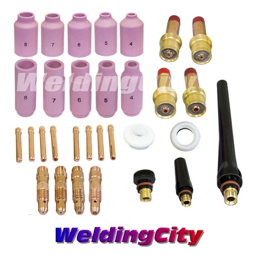 TIG Welding Gas Lens Kit .040-1//16-3//32-1//8/" Torch 17//18//26 T27US Seller Fast