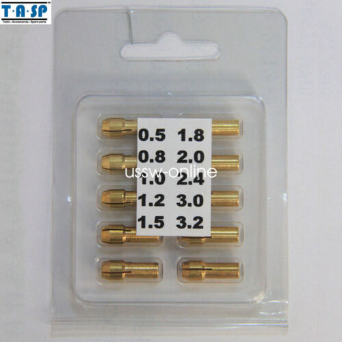 Pour Dremel outil 0.5-3.2mm Mini perceuse Laiton Collet Chuck 4.8 mm Tige 10PC