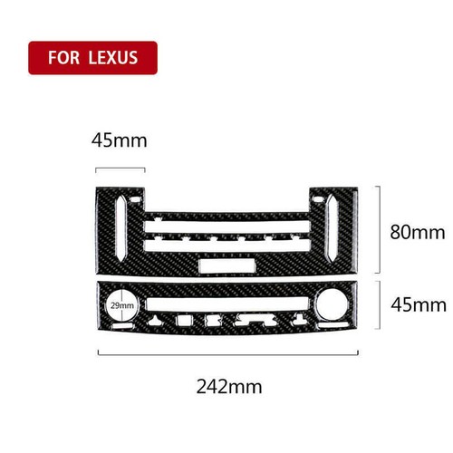 Carbon Fiber Center Console CD Panel Cover Trim For LEXUS IS250 IS350 2014-2018