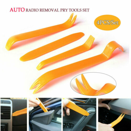 4pcs Car Radio Door Body Clip Panel Trim Dash Audio Plastic Removal Pry Tool Kit 