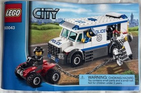 LEGO City: Prisoner Transporter Set 60043 Used 100% Complete In Box W/ Manual