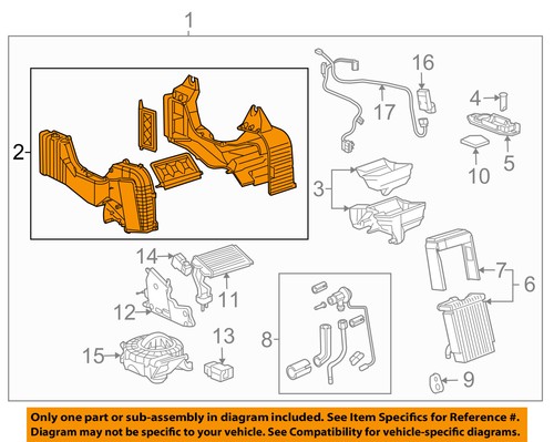 GM OEM Evaporator Heater-Heater Case 89023340