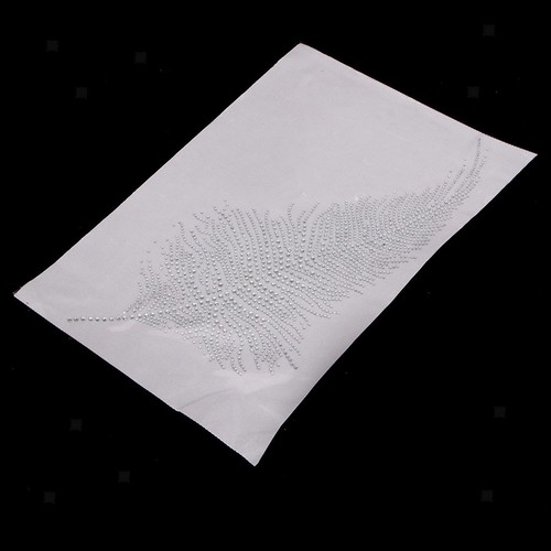 Strass Motiv Kristalle Feder Motiv Bügelbild Hotfix Bügelstrass