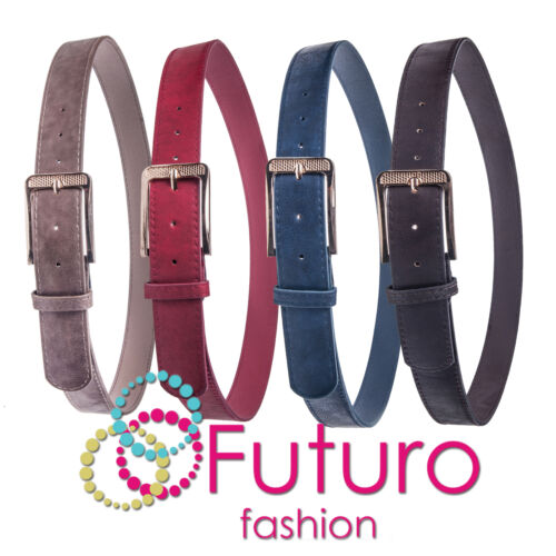 Belt Faux Leather With Metal Golden Buckle Ladies Waistband Sizes 8-14 SB699