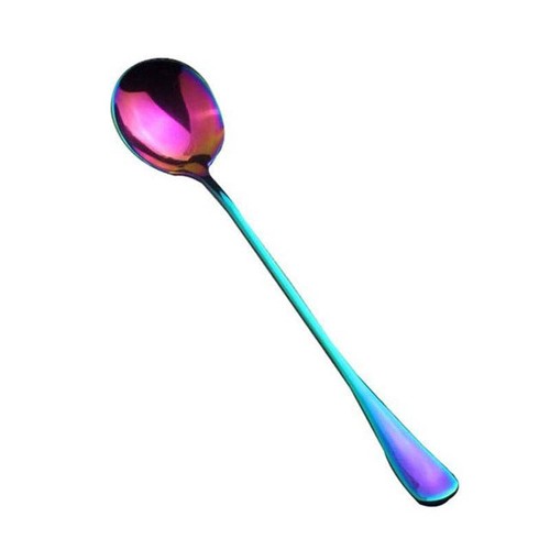 Acier Inoxydable Arc-en-cuillères cuisine Couverts Coloré Dessert Vaisselle Set