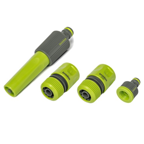 4 tlg Gartenbrause-Set 3//4/" grün Anschluss-Set Gartenschlauch Schlauchverbinder