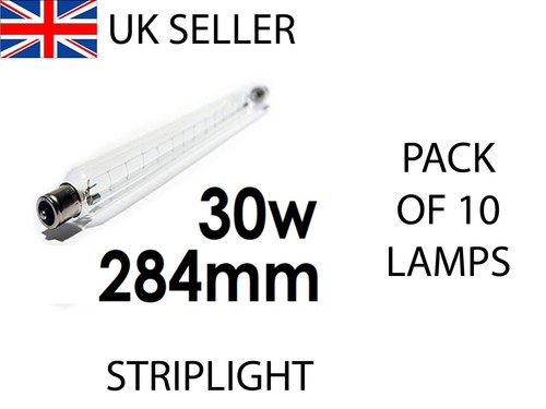 Pack de 10 284 mm 30 W claire 30 W Diffuseur Double terminé Tubulaire Lampe S15 nouveau