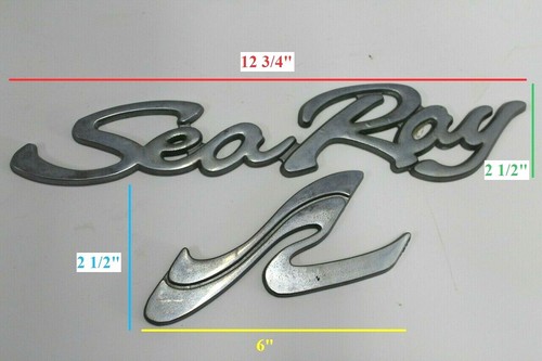 1986-1993 Sea Ray Sundancer Express Laguna 21 22 23 24 Chrome Logo Emblem