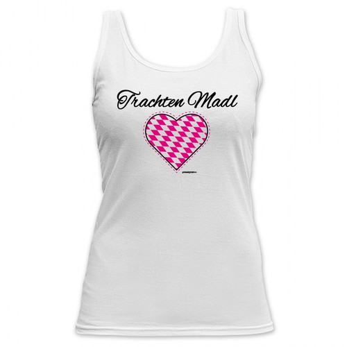 Party Fun Motiv Damen Top Trachten Madl mit Herz Volksfest Wiesn Oktoberfest