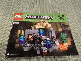 LEGO Minecraft 21119 The Dungeon 100% Complete Box & Instructions
