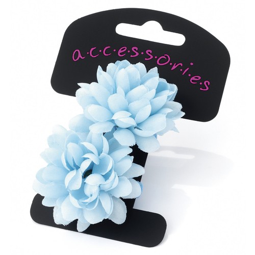 2x SMALL FLOWER BOBBLES PONIOS HAIR ELASTICS HAIR BANDS BABY LITTLE GIRLS BANDS