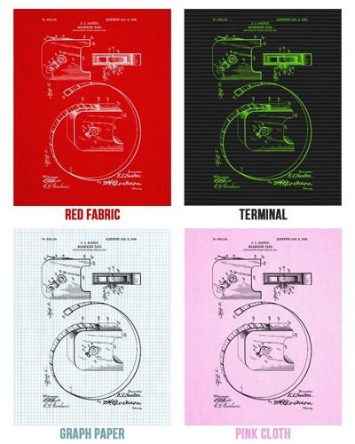 Retractable Measuring Tape Poster Print Dad Gift Man Cave Art Handyman Gift