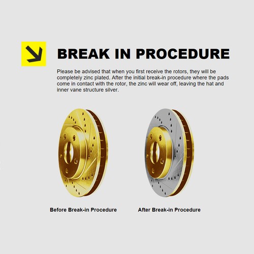 XK8 Front Rear Gold Drill Slot Brake Rotors+Ceramic Brake Pads Fits Jaguar XJR
