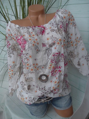 118 M bis XXL Weiß gemustert Soyaconcept Bluse Tunika Shirt Viskose Gr NEU