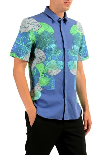 Versace Versus Men/'s Graphic Short Sleeve Casual Shirt