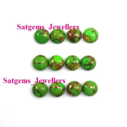 Details about   Lot of 3x3 mm Round Cabochon Natural Green Copper Turquoise Loose Gemstone 