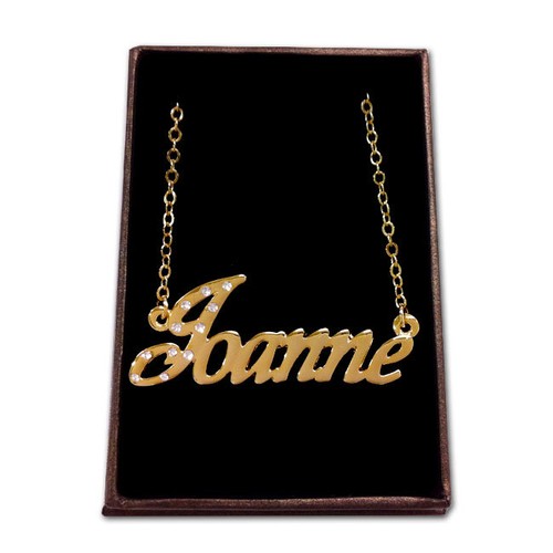 JOANNE Accessories Identity Gold Plated Name Necklace Gift Ideas For Her
