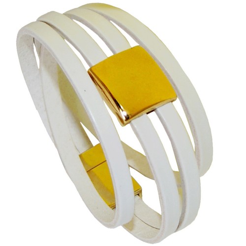 Wickelarmband LALITA in weiß HANDMADE in GERMANY Damen Lederarmband