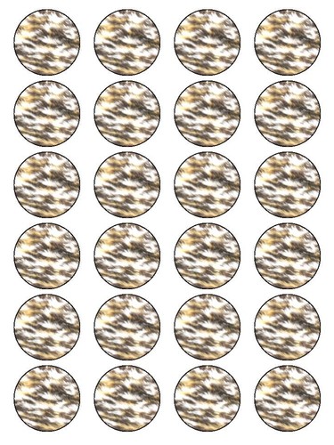X24 FURRY FELINE ANIMAL PRINT BIRTHDAY CUP CAKE TOPPERS DECORATED ON EDIBLE RICE