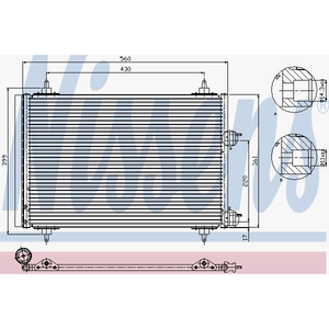 Condensateur climatisation-NISSENS 94570