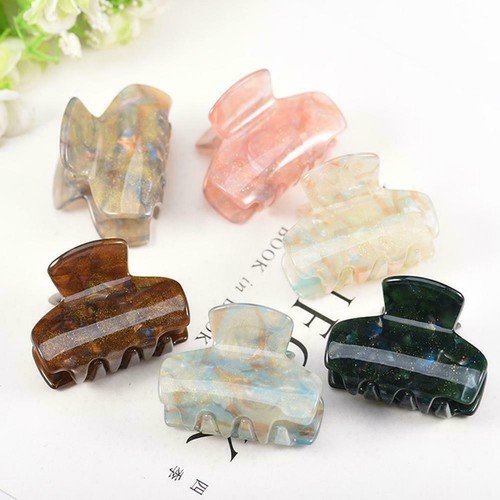 Hair Claws Mini Grab Clip Geometric Acetate Multiple Colorful Clamp Hair S3K3