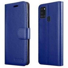 For Samsung Galaxy A21s Phone Case Leather Wallet Flip Folio Stand View Cover