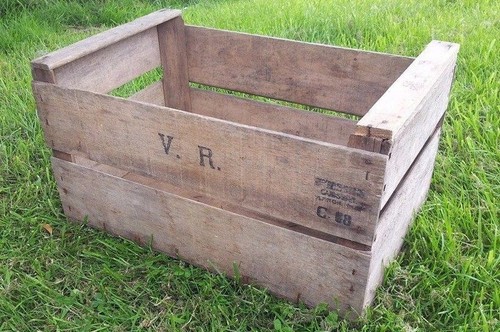 Lot de 6 vintage français en bois ferme solide boîte Apple-meuble de stockage