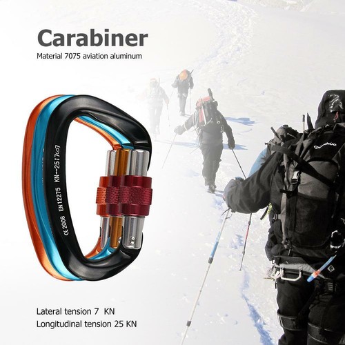 25KN Climbing Buckle Security Safety Master Lock Outdoor Rock Climbing