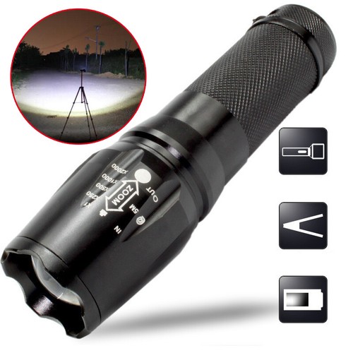 20000 Lumen zoombar T6 5 Modi LED Polizei Taschenlampe Taktisches Fackel Camping