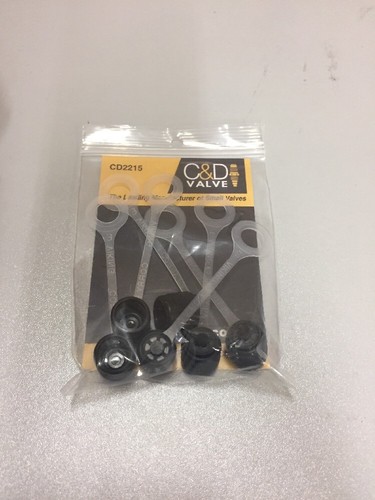C /& D VALVES 1//4 FLARE CAP BLACK W//RETAINER STRAP 6//PK CD2215