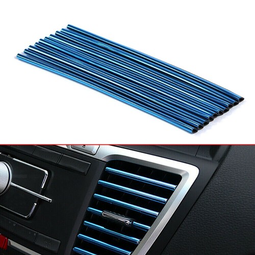10Pcs 6 Colors Car Accessories Air Conditioner Air Outlet Decoration Strip 20cm