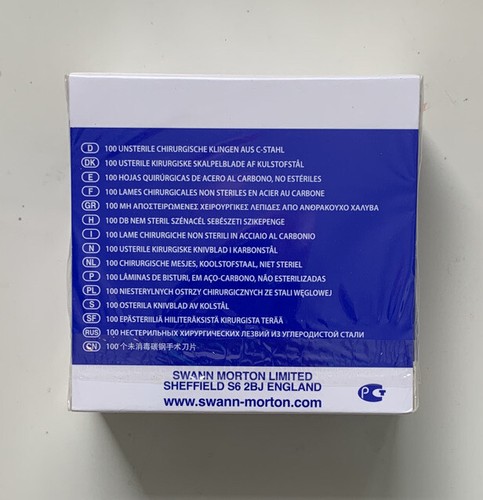 100 X Swann Morton No11 não estéril lâminas Cirúrgicas Arts Craft Design