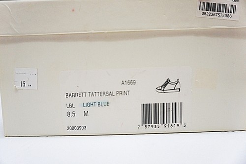 Coach womens A1669 BARRETT Tattersal light blue print sneakers shoes 8.5 NEW