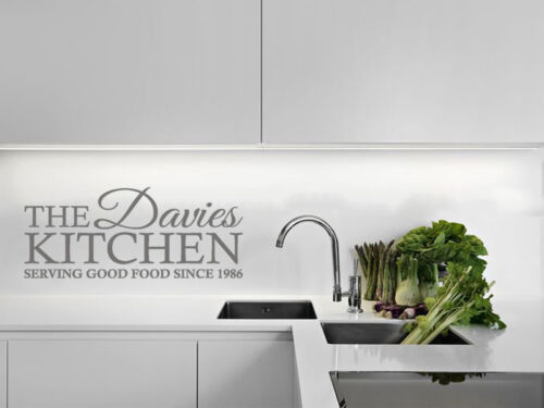 PERSONALISED Family Kitchen Wall Art Quote Wall Sticker Decal Modern Transfer