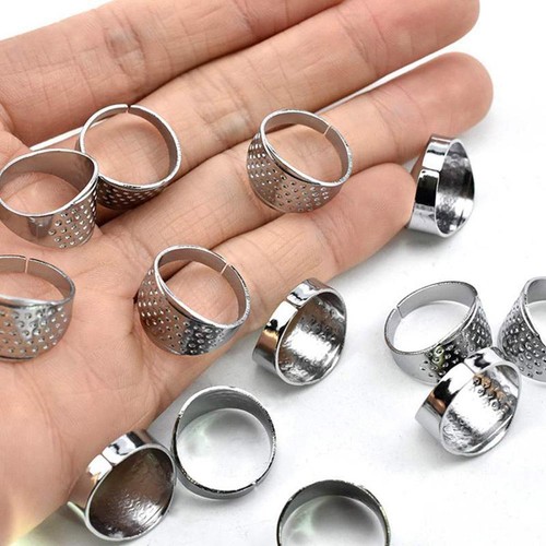3X Fingerhut Quilting Metall-Fingerhut Ring DIY Handwerk Fingerschutz C4B1