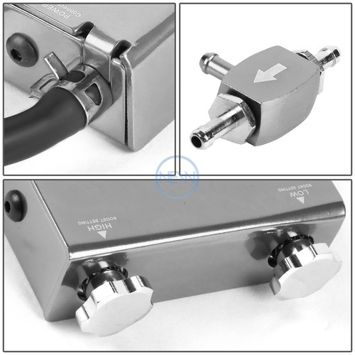 Aluminum MT Dual Stage Turbo Electronic Boost Pressure Controller+Switch Silver