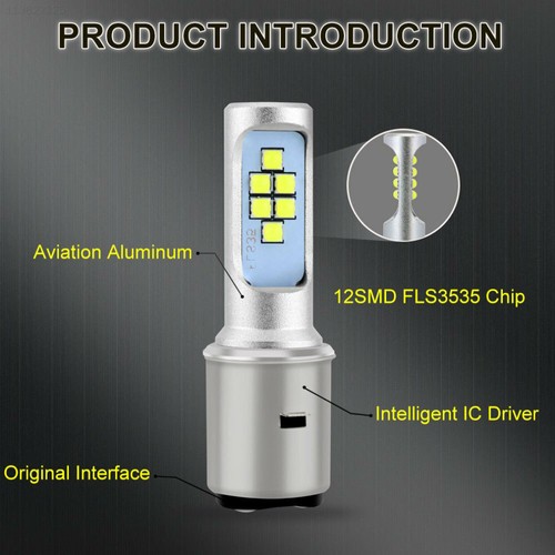 852B Scheinwerfer LED-Licht 6000K BA20D LED High Low Motorradteile Für