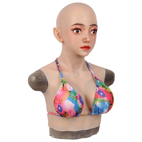 Details about / Silicone Headwear Breast Plate Forms Silicone Female Crossdresser Transgender