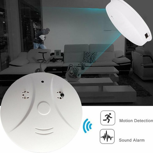Mini Hidden Wireless Smoke Detector WiFi 1080P Home Security DVR IP Camera