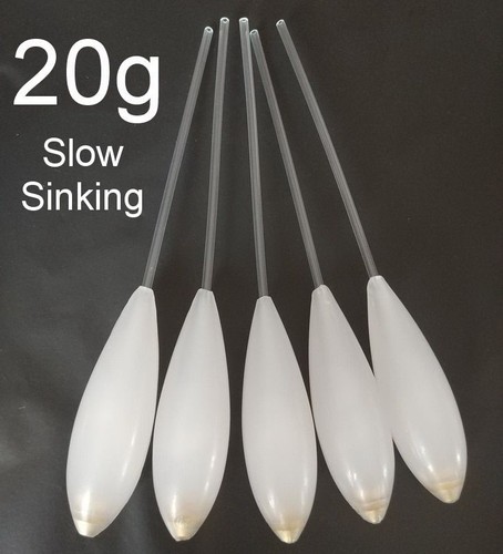 Slow Sinking Fishing Floats 5 Pieces//Lot Tear Drop Shaped Vertical Buoy Gear New