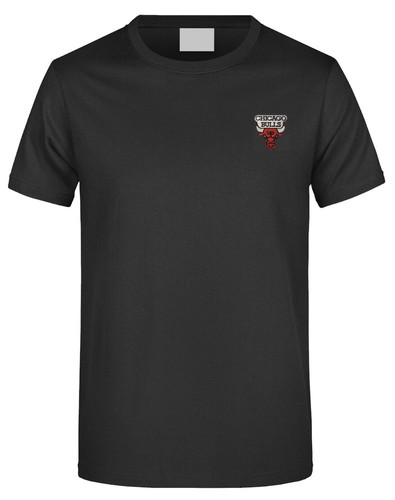 Chicago Bull clocaction brodé Bricolage T-Shirt Homme Logo à Manches Courtes