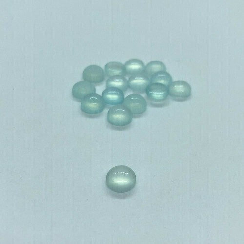 Aqua Chalcedony 6mm Round Cabachon