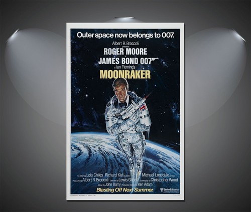 A2 A1 A3 Moonraker James Bond 007 Vintage Movie Poster A4 Sizes