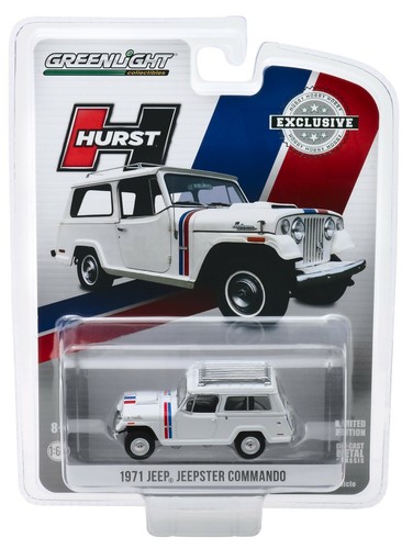 1:64 GreenLight *HURST* White 1971 Kaiser Jeep JEEPSTER Commando Edition *NIP*