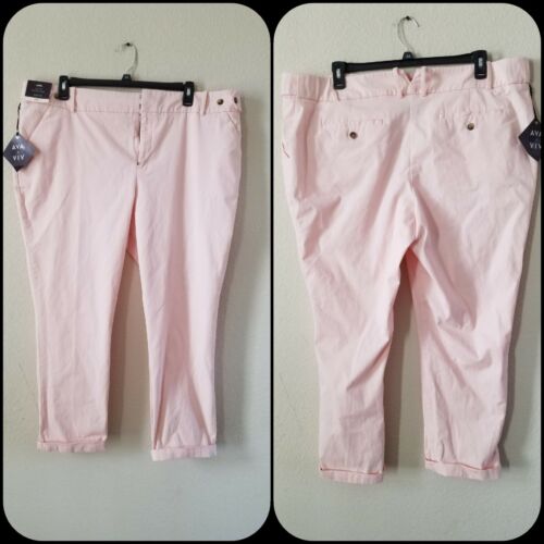 AVA /& VIV Women/'s PLUS SIZE 18W Ankle Pants***oft Peach*Pockets**Stylish*NWT**