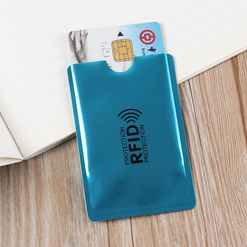 10Pcs//Set Metal Anti RFID Blocking Reader Lock Card Holder Protection Aluminium
