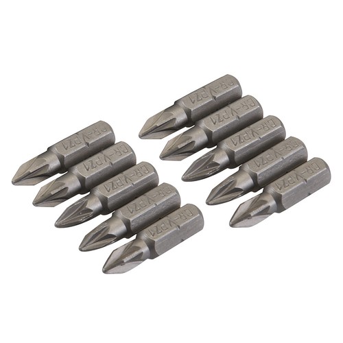 Pozidriv Cr-V embouts de Tournevis 10Pk Pz1 conduite Silverline Sb206